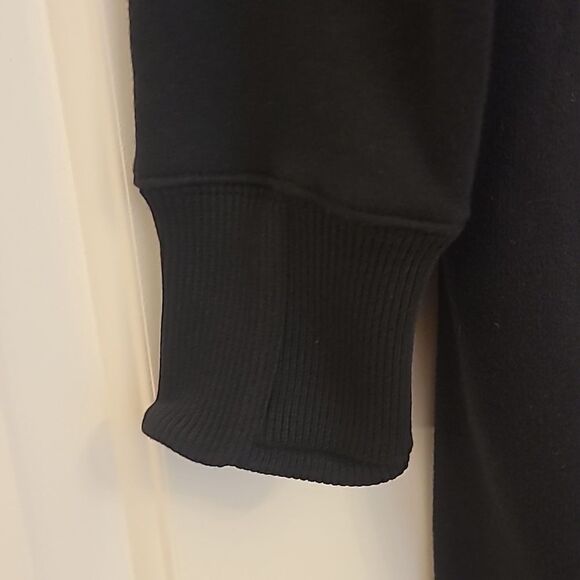 Athleta Cozy Karma Asymmetrical Neckline Sweatshirt Dress Black Size XXS - Picture 5 of 16